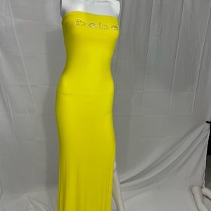 BEBE Yellow Maxi Dress